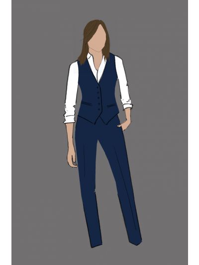 182144 - Uniform Shirt Ladies White Solid(Indoor F&B & Star Service & Banquet)