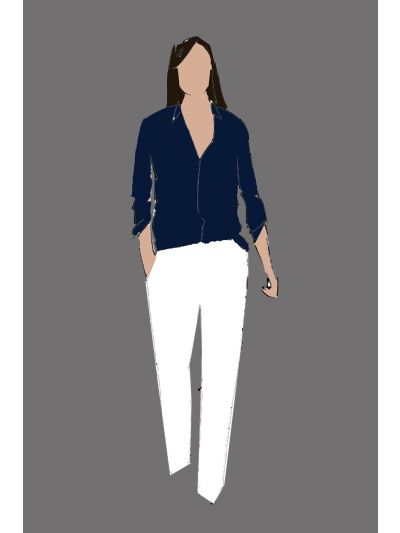 188509 - UniformShirt LadiesL/S Navy (Terrace Bar)